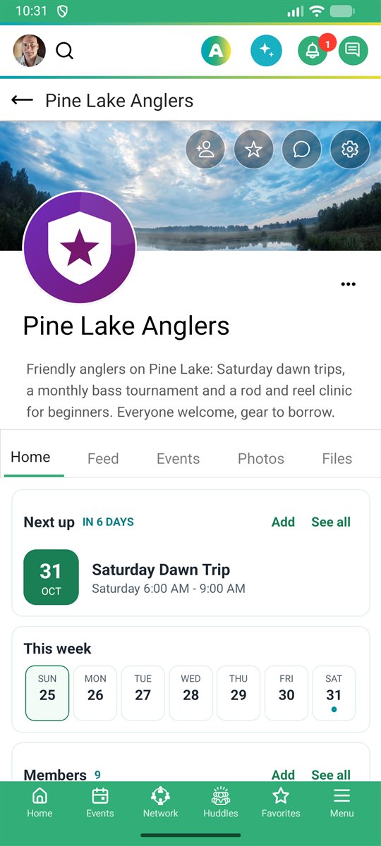 A fishing club's page