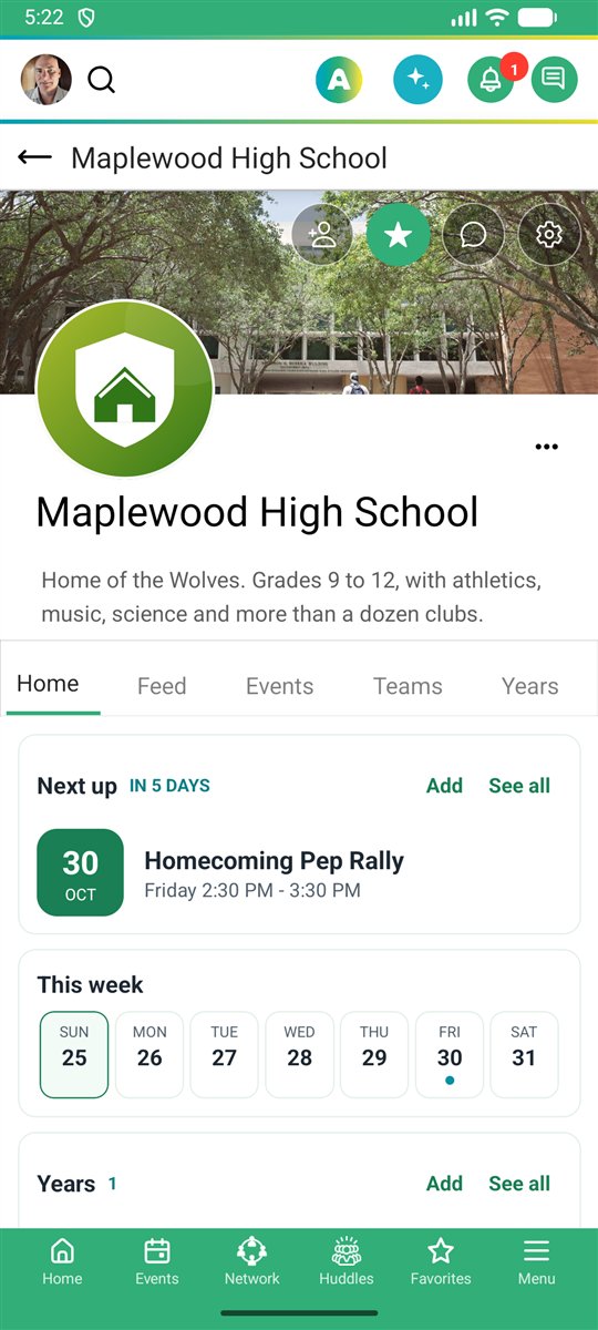 Maplewood High School on a phone