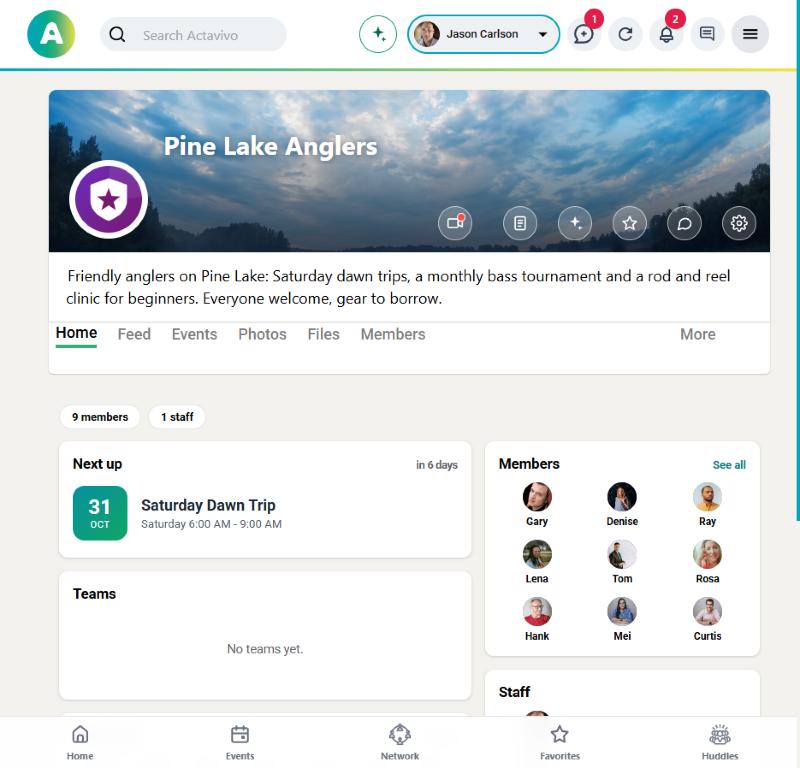 The Pine Lake Anglers page on the web